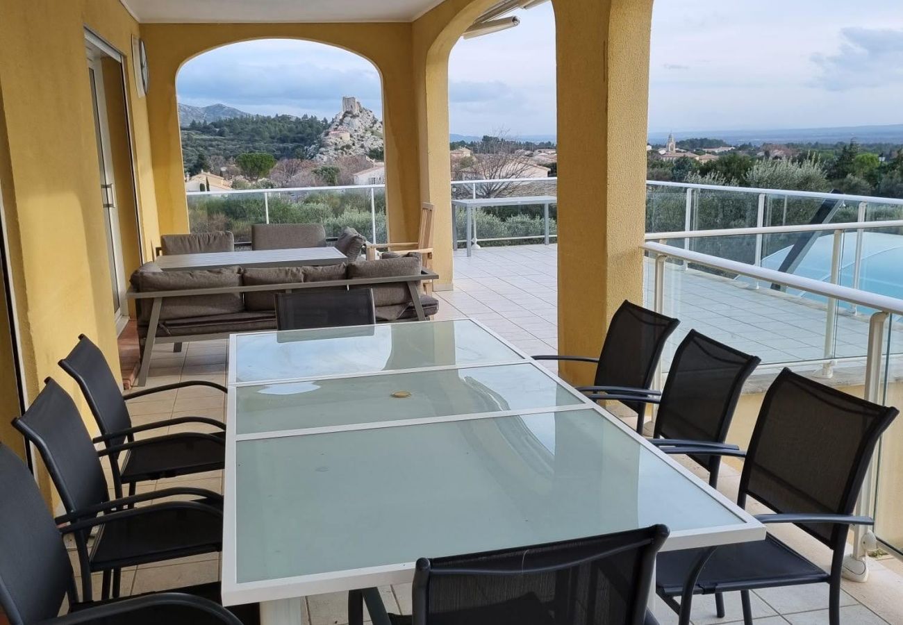 Villa in Aureille - Holiday rental villa view and pool AUREILLE LS1-449